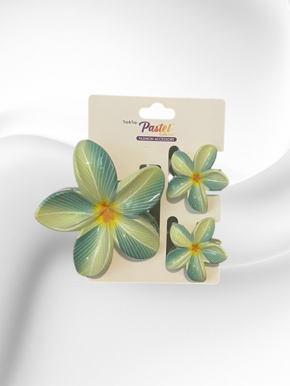 HIBISCUS 3 PIECE CLAW HAIR CLIP SET